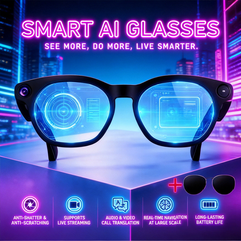 Audio Music To Video Ai Free - New Fashionable Smart Glasses Support Audio