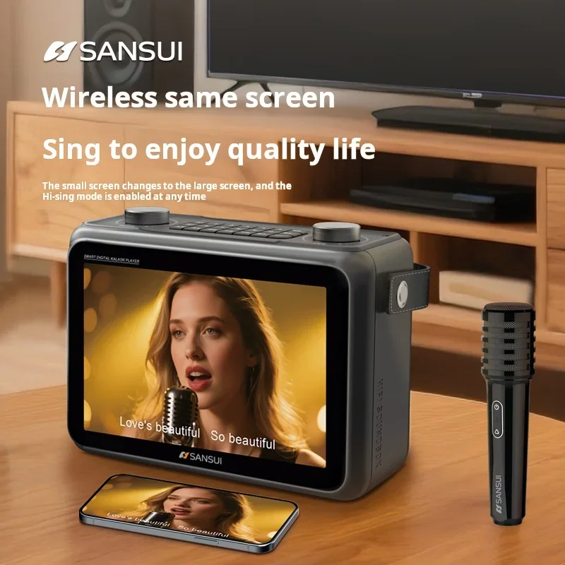 SANSUI K115 LED Screen 10.1-in - Audio Music Lyrics avis et prix
