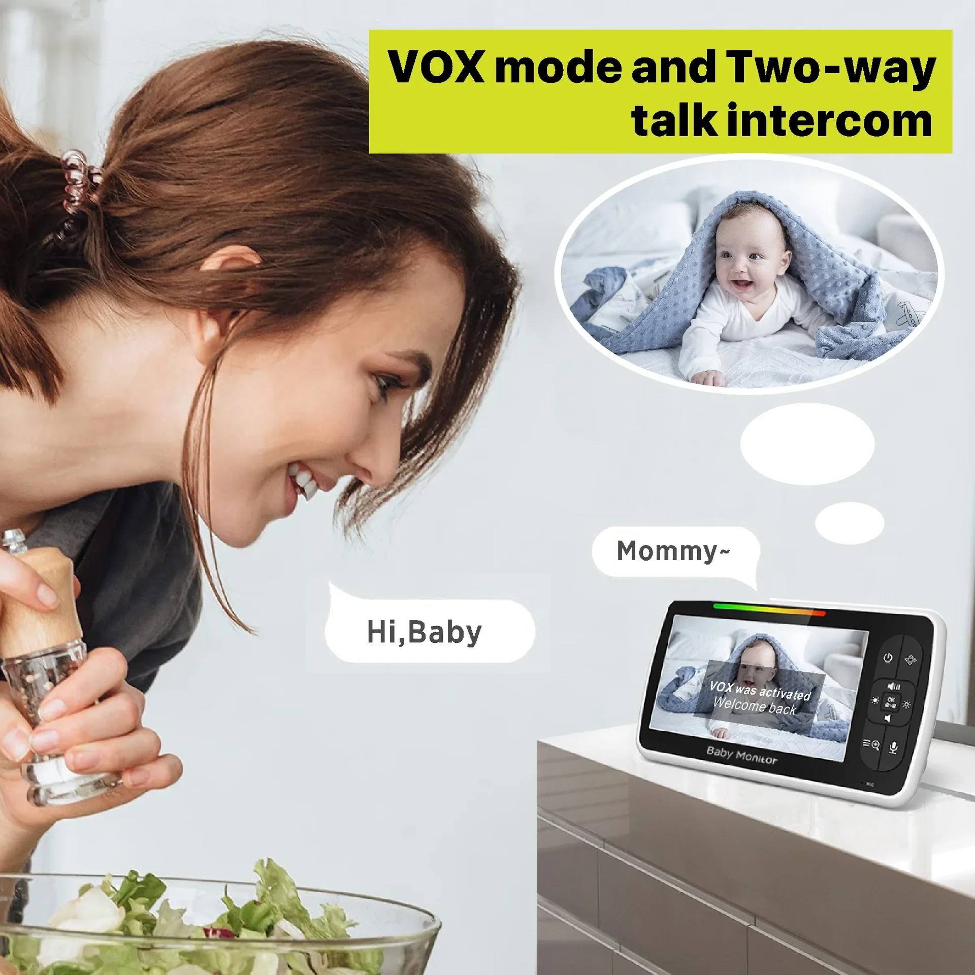 5.0 Inch Video Baby Monitor Wi - Audio X Music avis et prix