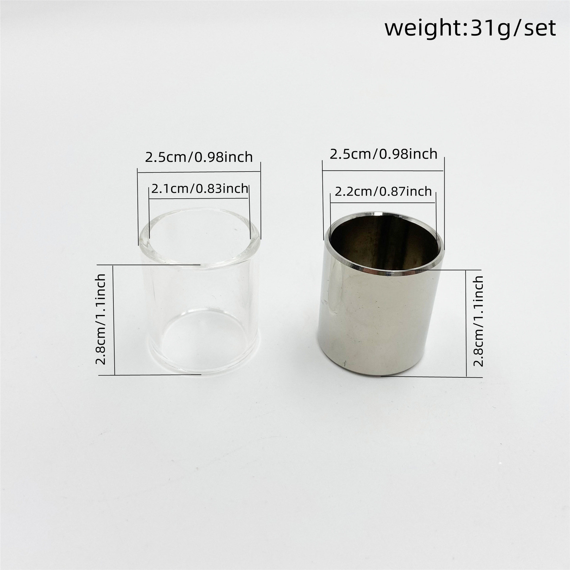 Guitar Glass + Stainless Steel - Guitar Slide Tube avis et prix