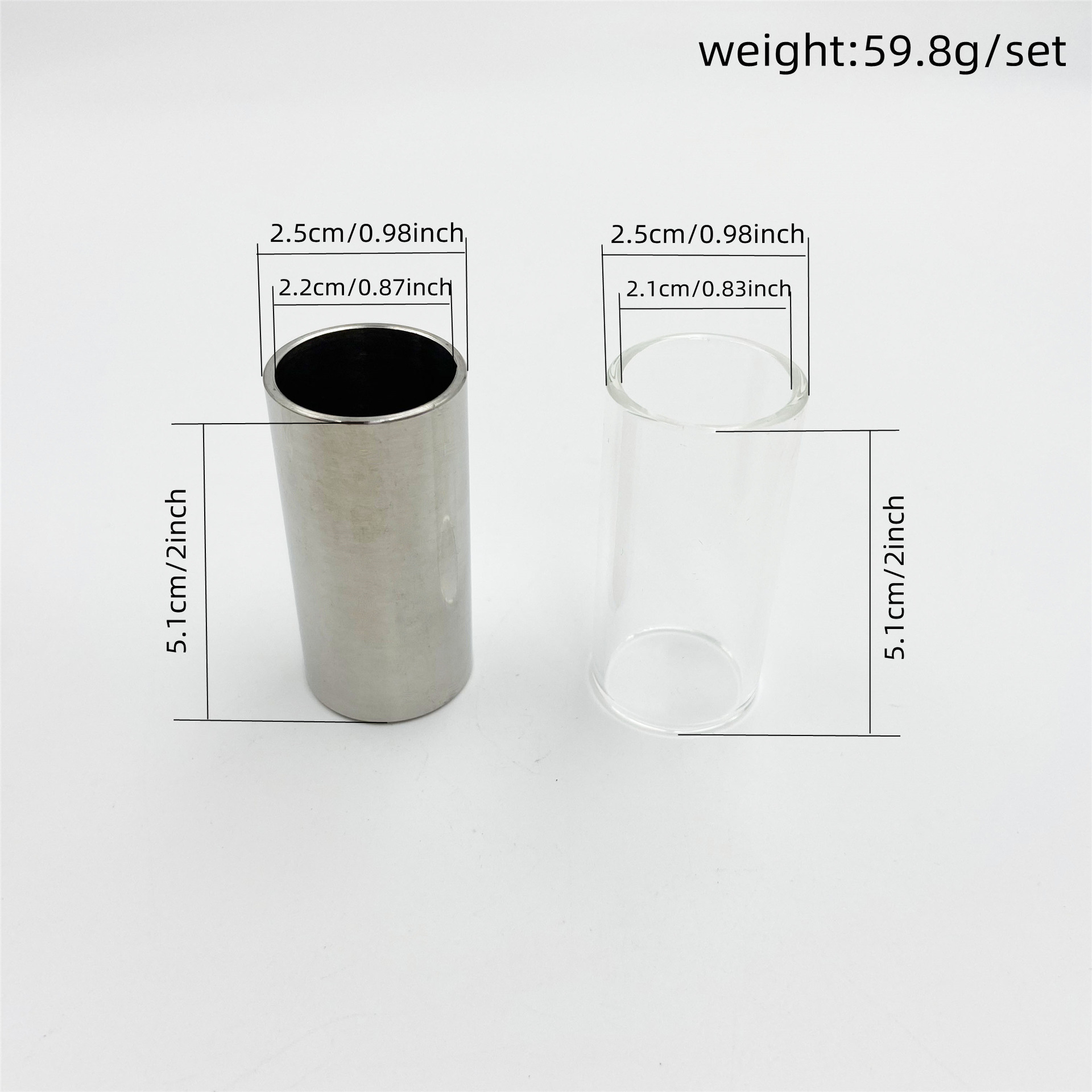 Guitar Glass + Stainless Steel - Guitar Slide Tube avis et prix