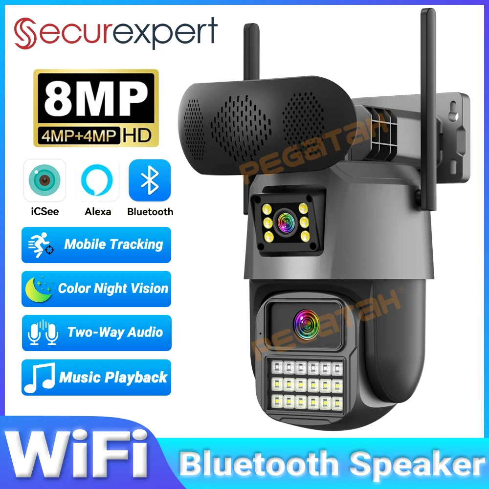 8MP Outdoor Security Camera wi - Audiovision Music Player avis et prix