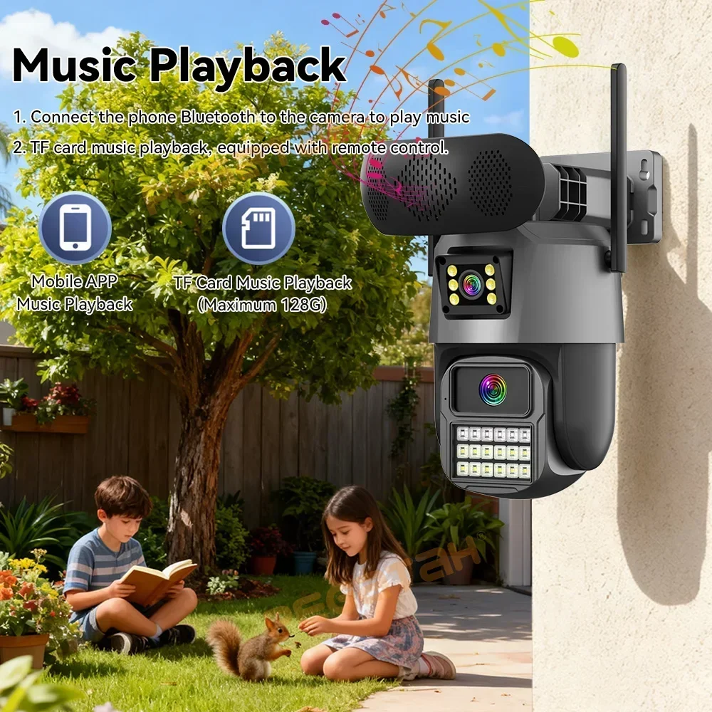 8MP Outdoor Security Camera wi - Audiovision Music Player avis et prix