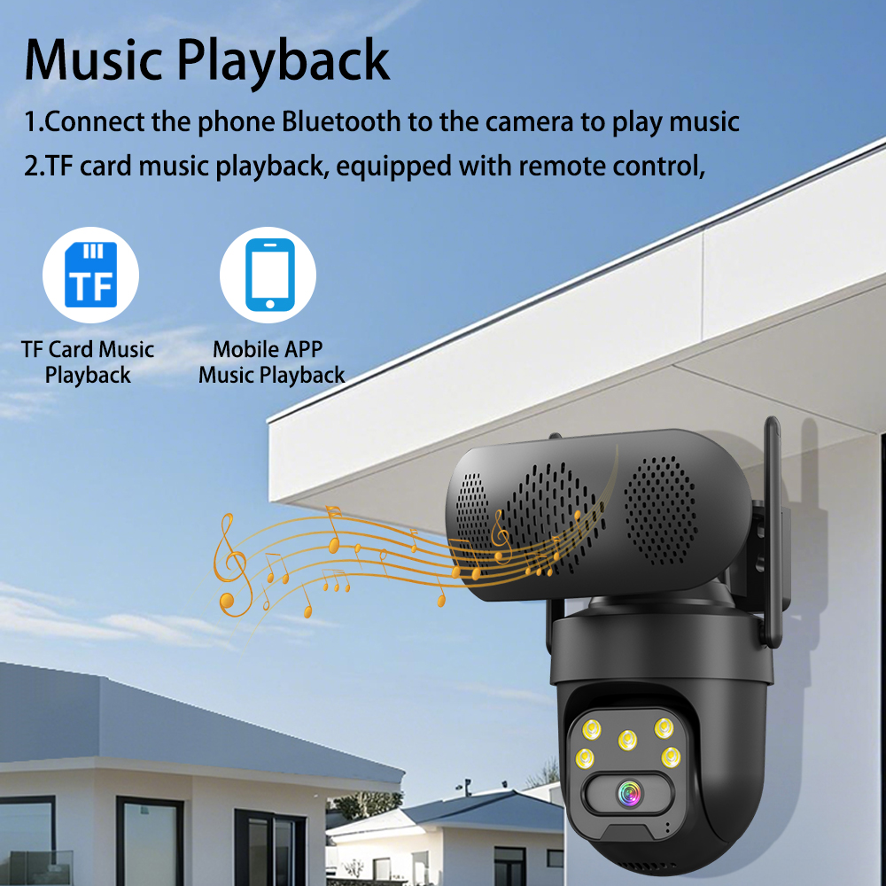 5MP HD WiFi IP Camera with Mus - Audiovision Music Player avis et prix