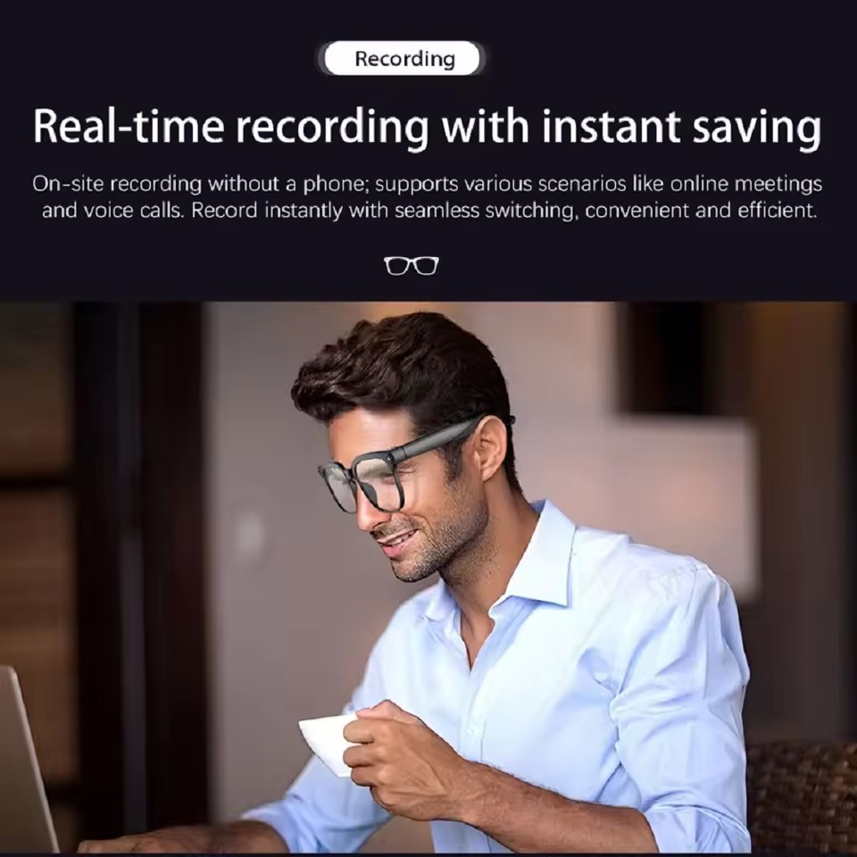 M02S AI Smart Glasses 8MP Came - Audio Music To Video Ai Free avis et prix