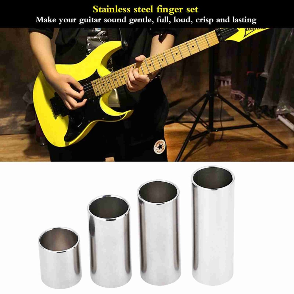 4pcs Stainless Steel Guitar Sl - Guitar Slide Tube avis et prix