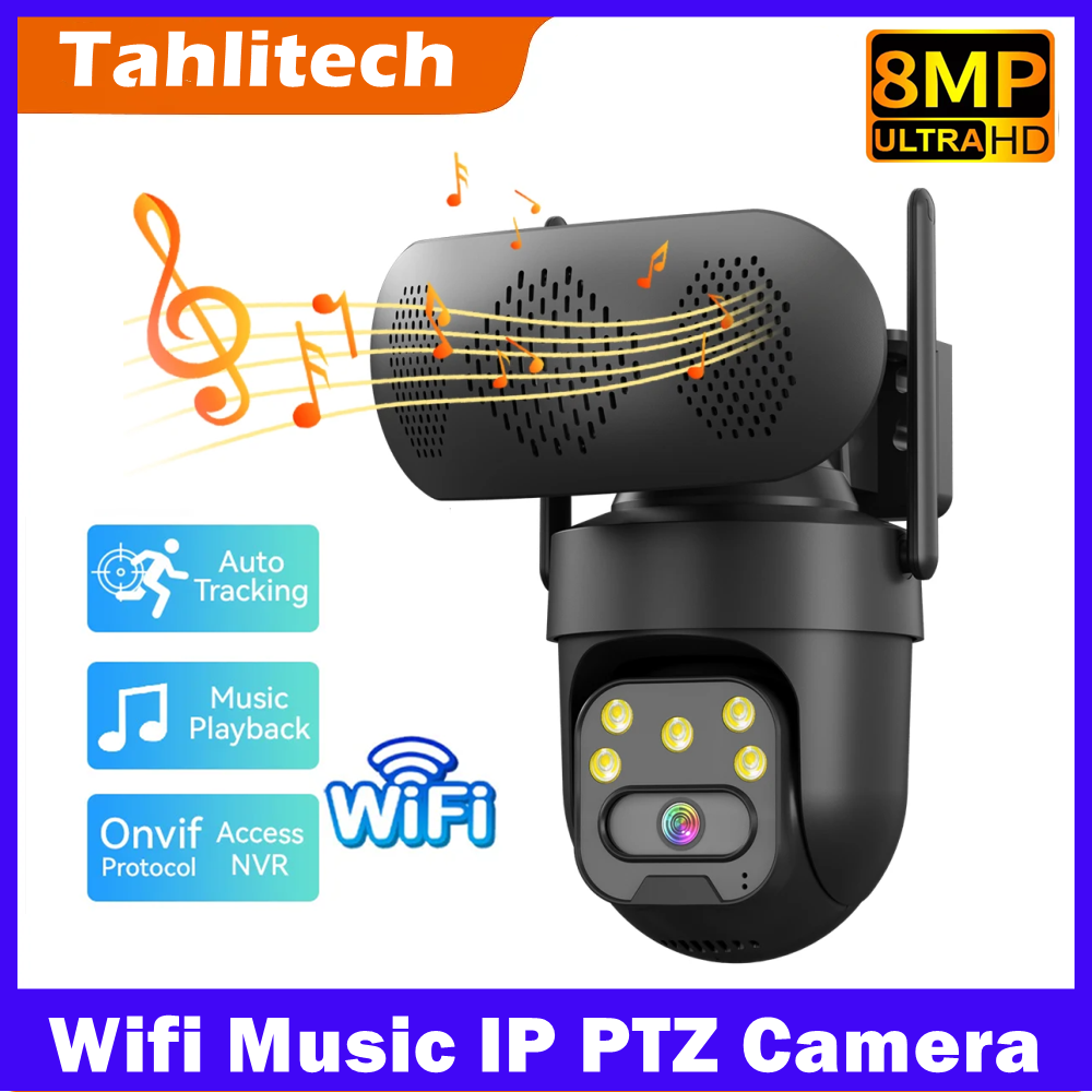 8MP WiFi IP Camera with Music  - Audiovision Music Player avis et prix