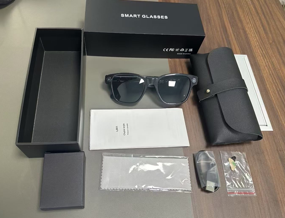 New L801 Smart Glasses 8MP 4K  - Audio Music To Video Ai Free avis et prix