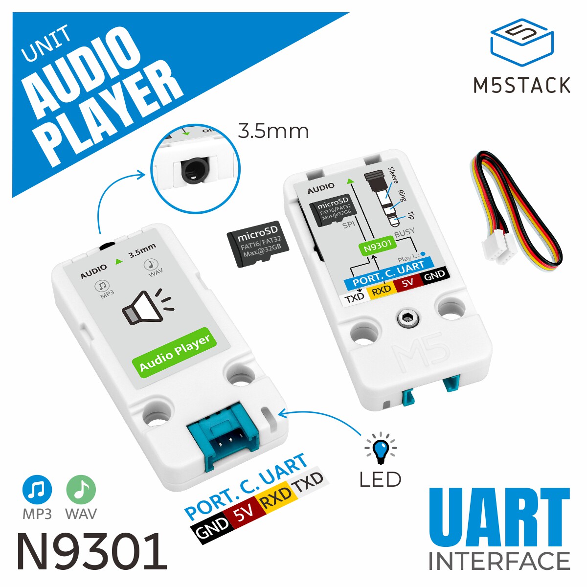 M5Stack Official Audio Player  - Official Audio Music avis et prix