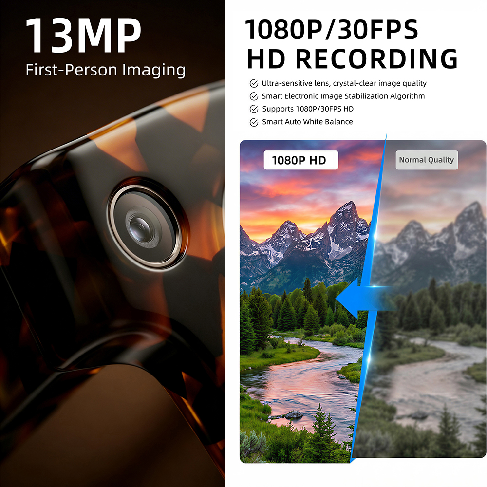 G600 Pro AI Smart Glasses 13MP - Audio Music To Video Ai Free avis et prix