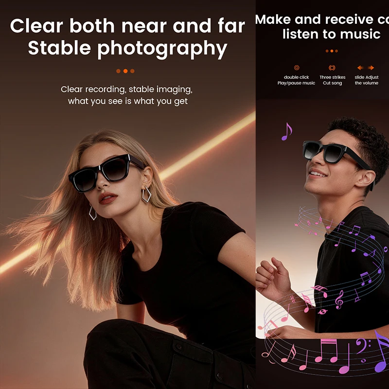 1300W HD Camera Smart AI Glass - Audio Music To Video Ai Free avis et prix
