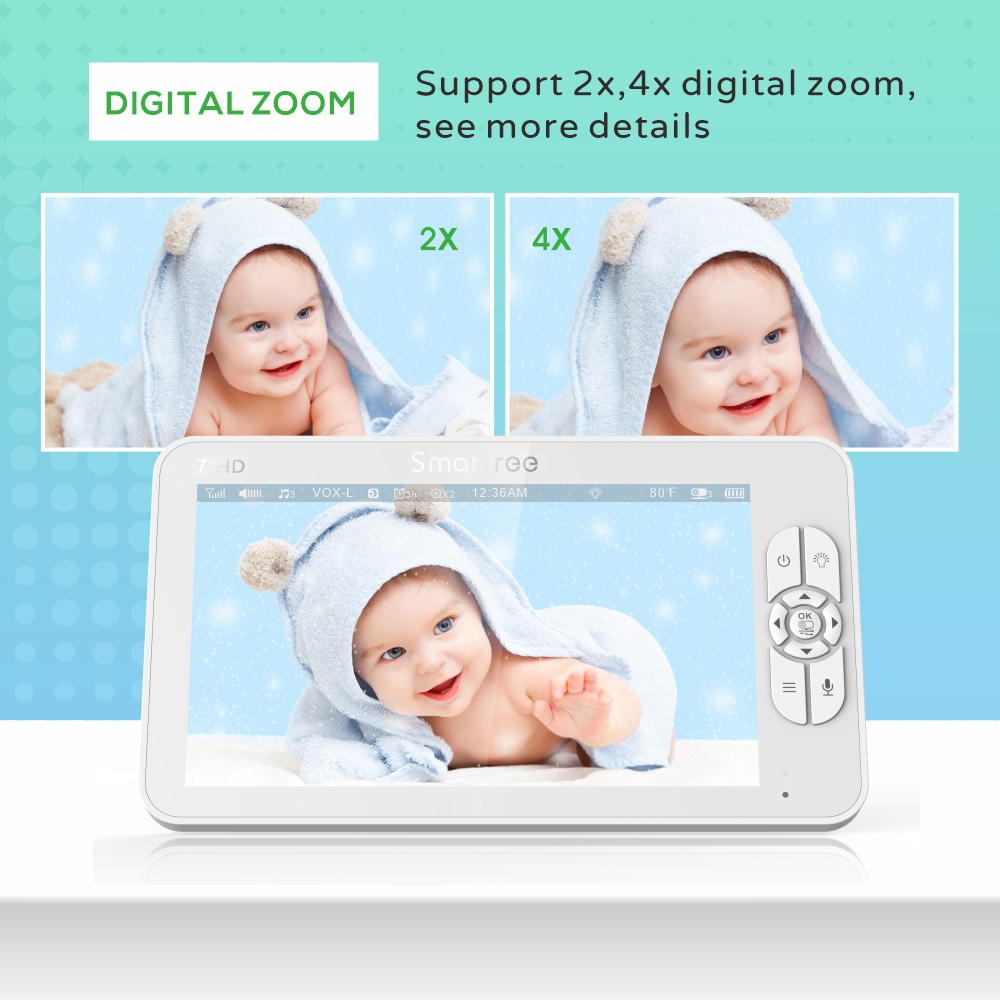 7.0 Inch HD Video Baby Monitor - Audio X Music avis et prix