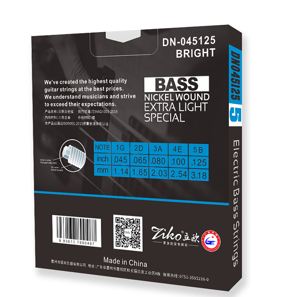 ZIKO Electric Bass Strings 4/5 - Bass Guitar Strings avis et prix