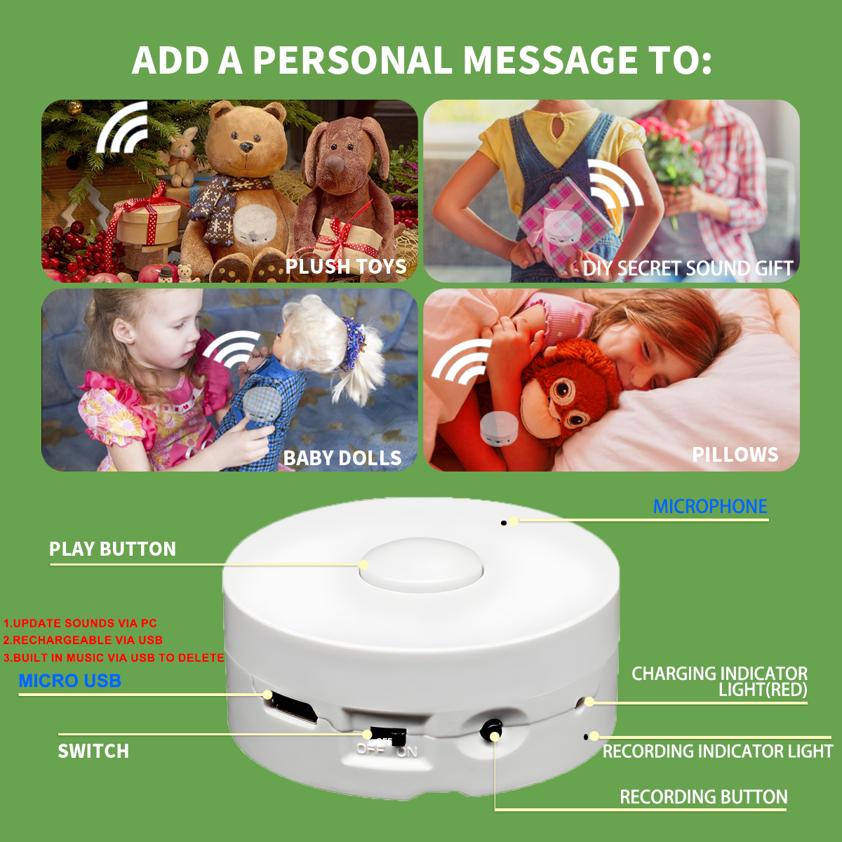 4M Voice Recording Button for  - Audio Music Box avis et prix