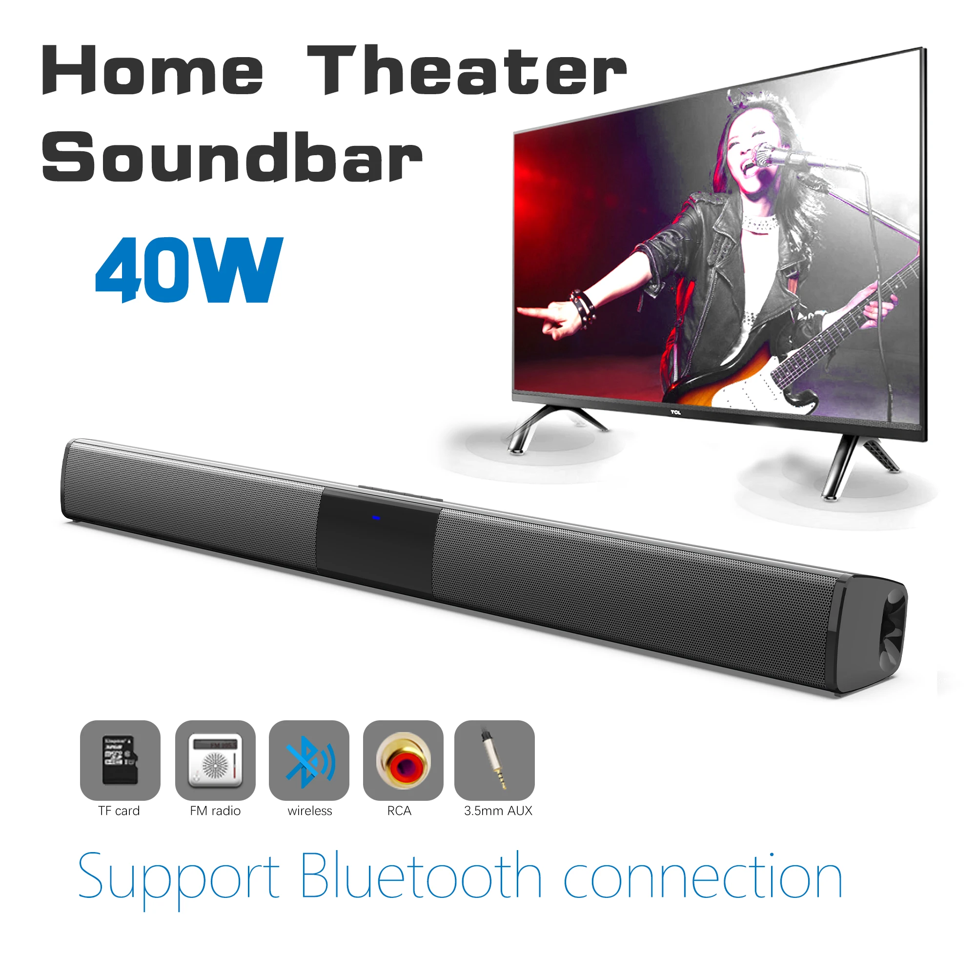 40W High Power Soundbar for TV - Audio Music Generator avis et prix