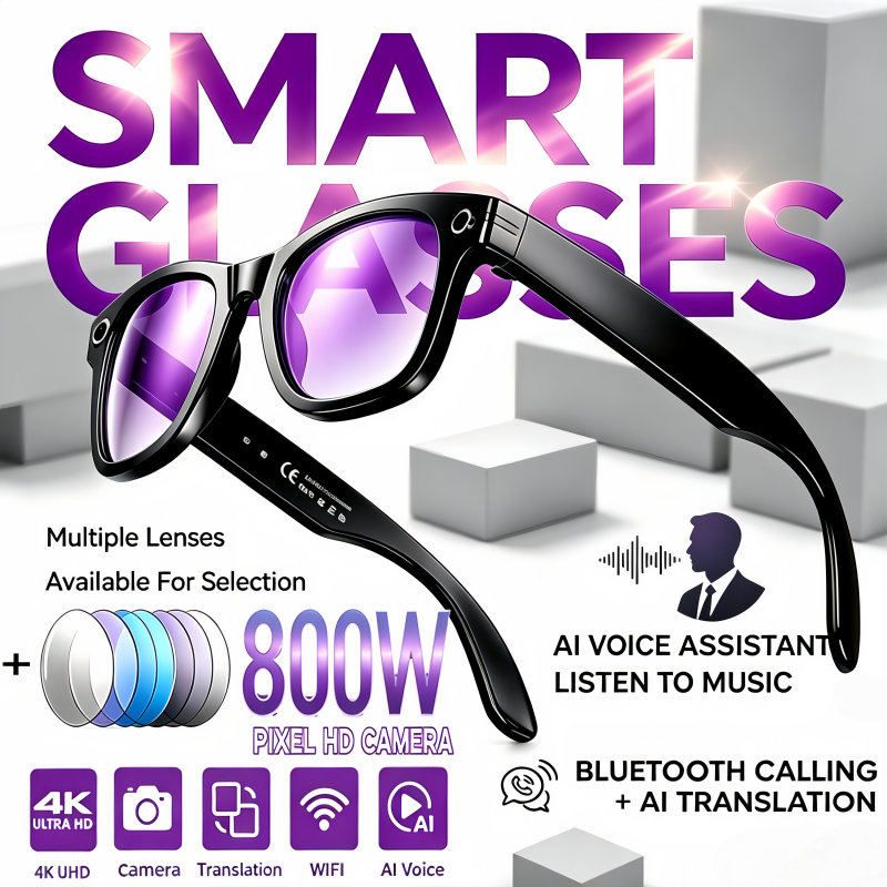 AI Smart Glasses with Camera 4 - Audio Music Recognition avis et prix