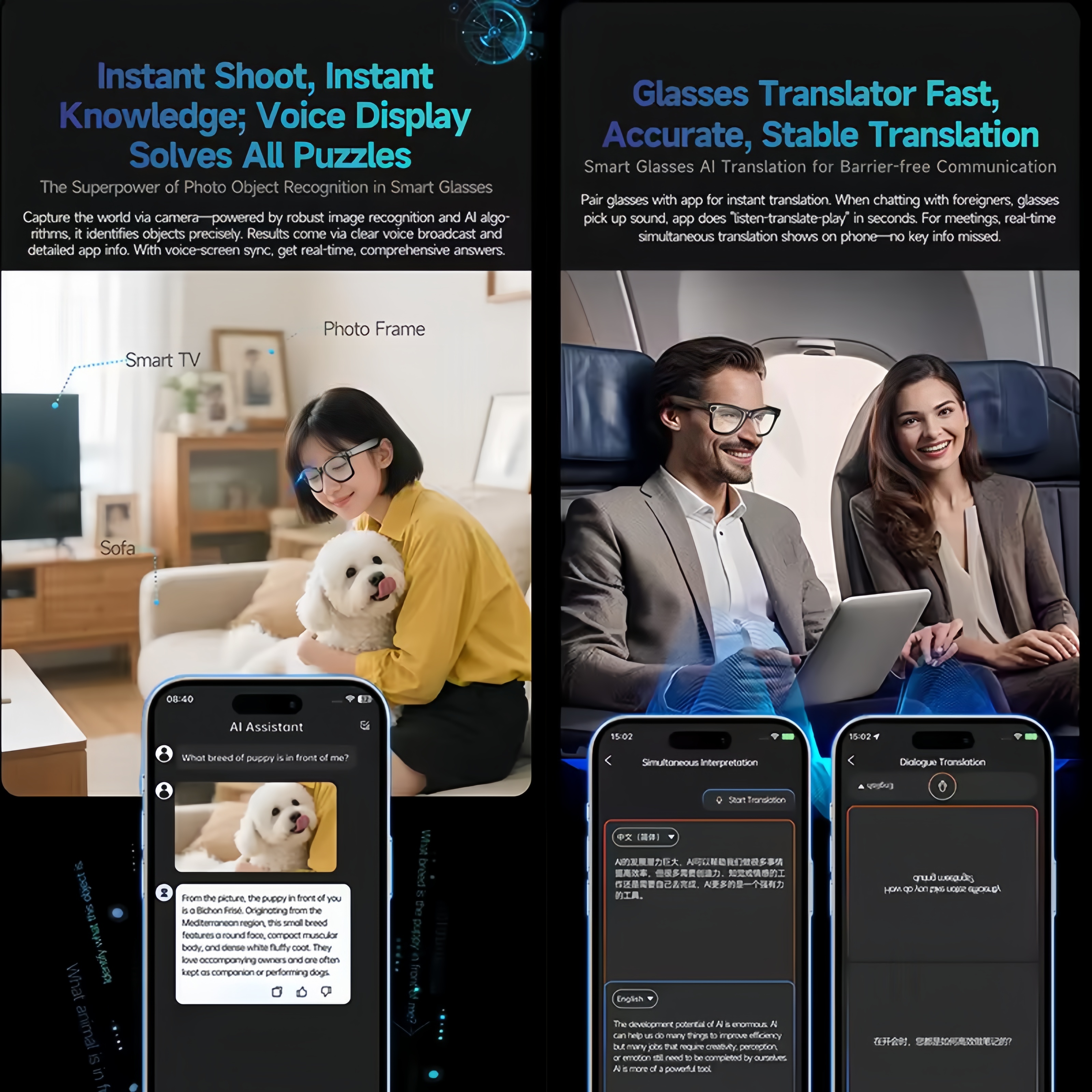 AI Smart Glasses with Camera 4 - Audio Music Recognition avis et prix