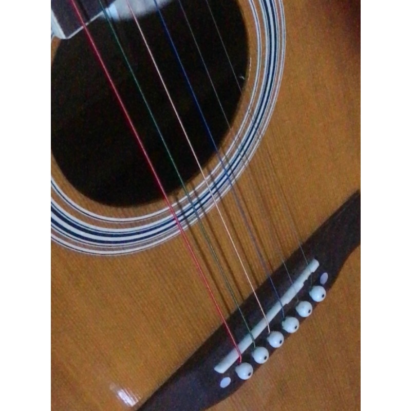 Wooden Acoustic Guitar Second  - Bass Guitar Strings avis et prix