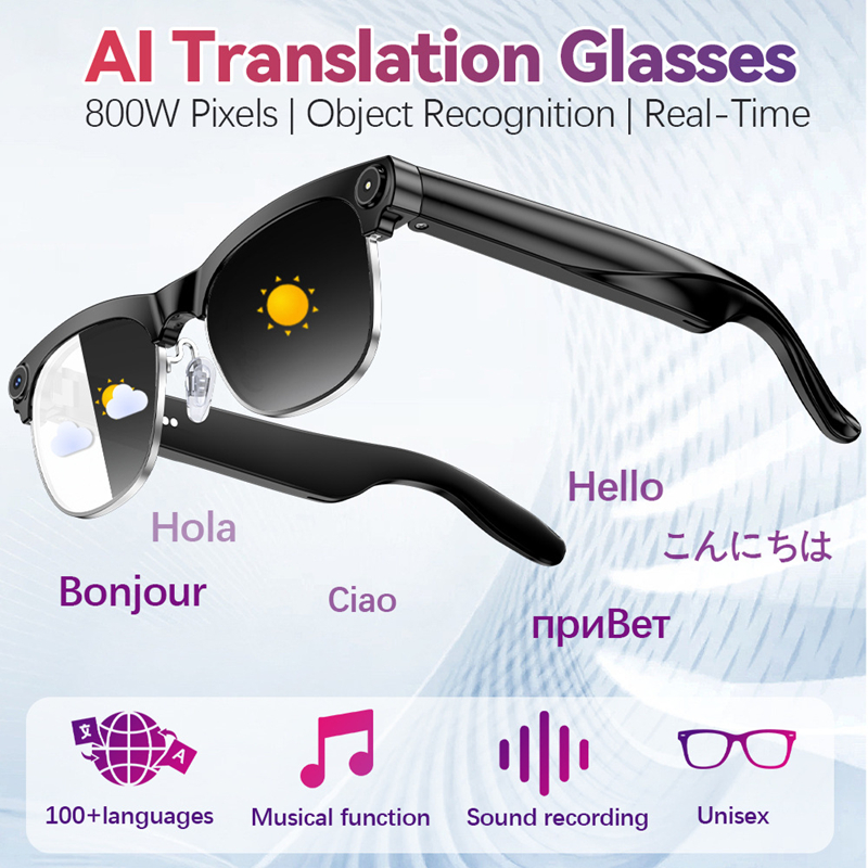 AI Smart Glasses with Camera 4 - Audio Music Recognition avis et prix