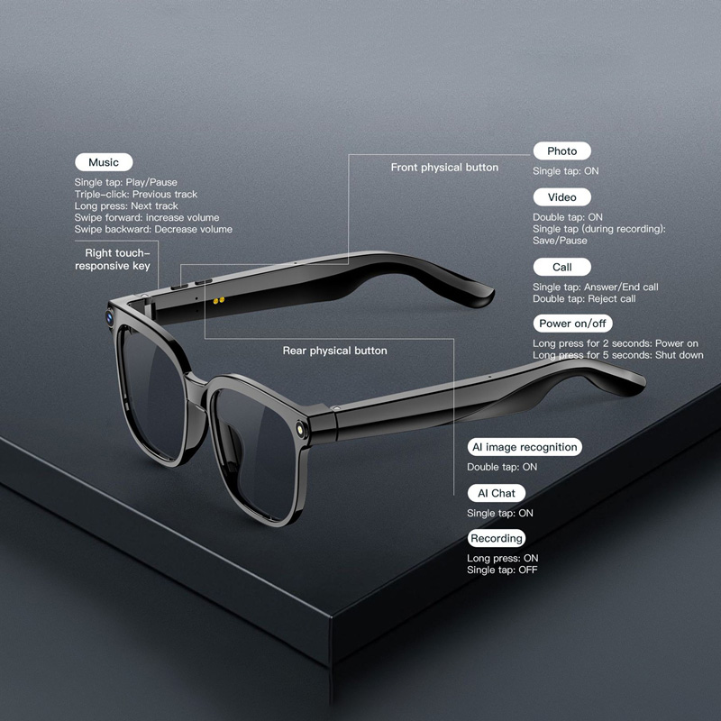 AI Smart Glasses with Camera 4 - Audio Music Recognition avis et prix