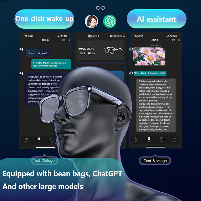 AI Smart Glasses with Camera 4 - Audio Music Recognition avis et prix